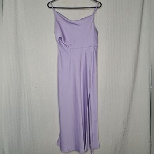 Angel Biba Elegant Lavender Spaghetti Strap Dress